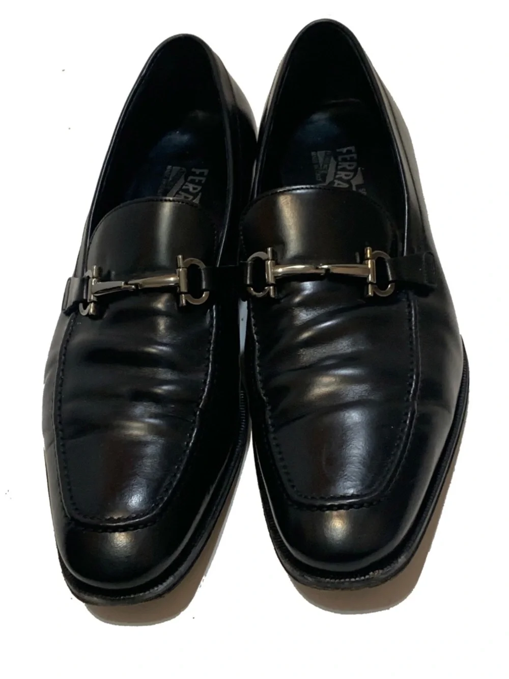 Salvatore Ferragamo Black Leather Loafers